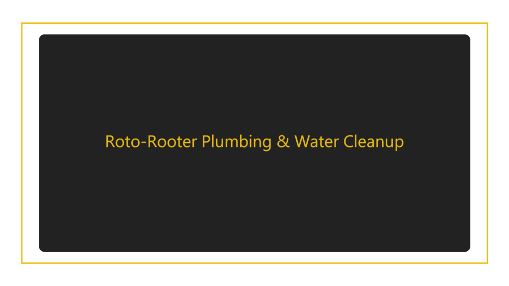 Roto-Rooter Plumbing & Water Cleanup