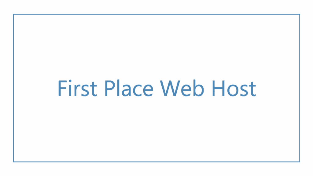 first-place-web-host